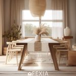 FEXIA Boho Macrame Table Runner with Tassels - 72 Inches Rustic Summer Table Decor