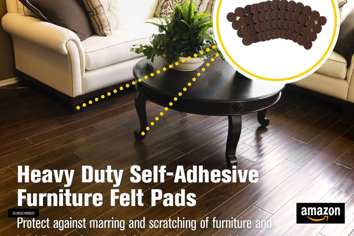 Inch Round Heavy Duty Furniture Felt Pads – 160-Pack in Resealable Bag