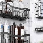 Adhesive Shower Caddy Set – 5-Pack Rustproof Stainless Steel Bathroom Organizers