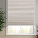 Changshade Cordless Blackout Honeycomb Shade, Beige, 35 Inches – Light Blocking Window Treatment for Bedrooms