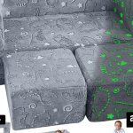 MeMoreCool Glow in the Dark Dinosaur Sofa for Kids – Modular Grey Play Couch