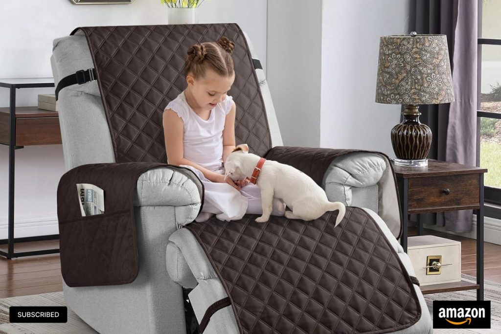 TAOCOCO Non-Slip Recliner Chair Cover in Chocolate – Pet-Friendly Furniture Protector