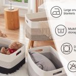 OIAHOMY large woven storage basket in gradient yellow, ideal for organizing blankets, toys, and home essentials
