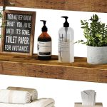 QEEIG 16-inch Rustic Brown Floating Shelves Set of 3 for Wall Décor