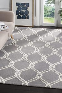 "SAFAVIEH Manchester Collection 3'x5' Dark Grey and Ivory Handmade Wool & Viscose Area Rug – Ideal for Entryway, Living Room, or Bedroom (MNH540A)"