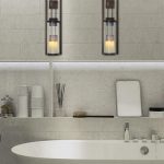 Metal wall sconce candle holders, decorative set of 2 for living room, bathroom, and dining room