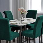 Elegant Hunter Green Howhic Stretchy Chair Covers on Dining Chairs – Set of 4