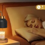 “Vintage candle warmer lamp with adjustable height and timer for scented jar candles.”