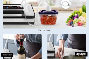 "Liquid Vacuum Sealer Machine with 90Kpa Suction, Built-in Cutter, Bag Storage, and LED Indicators"