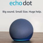 Amazon Echo Dot (newest model) in Deep Sea Blue – smart Alexa speaker for bedroom, dining room, and office