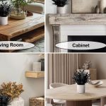 "Black fake eucalyptus potted plants on shelf – Halloween home decor idea"
