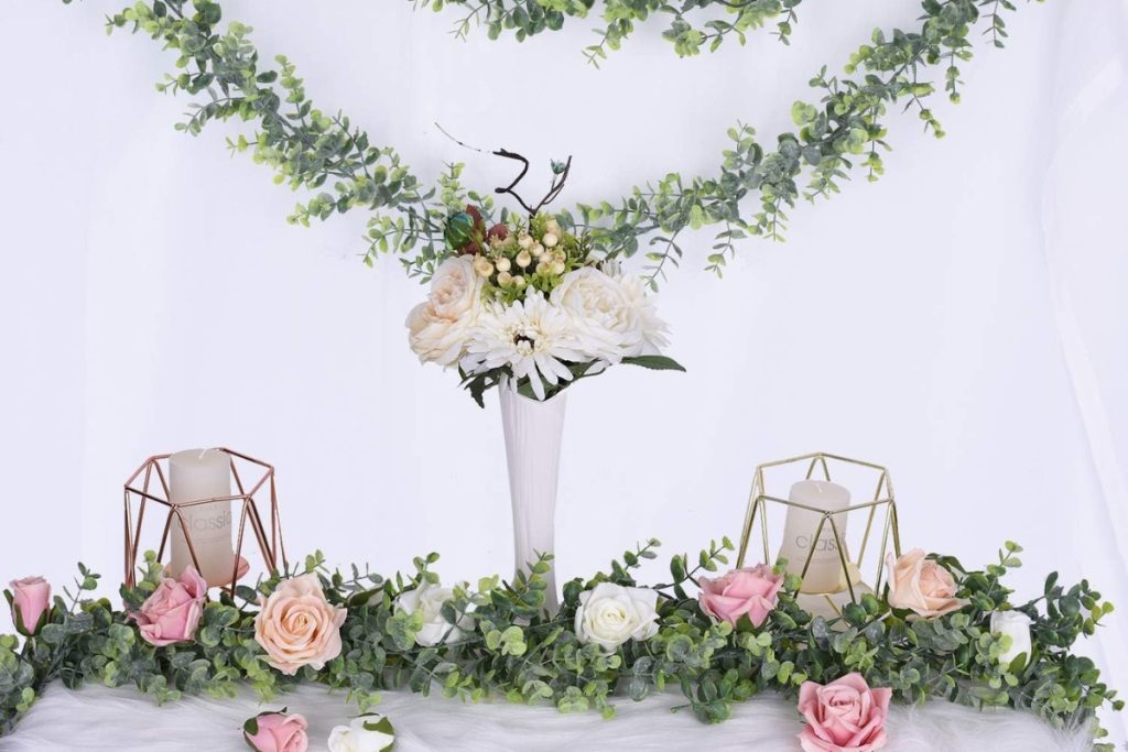 DearHouse Faux Eucalyptus Garland 2 Pack – Realistic Artificial Vines for Indoor Outdoor Wedding Décor