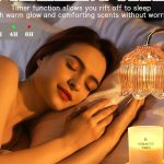 Dimmable flower-shaped candle warmer lamp with timer – elegant home décor and gift for women