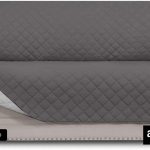 Gray and Light Gray Reversible Sofa Cover with Elastic Straps – Easy-Going 3-Cushion Couch Protector for Dogs and Cats