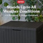 Dark Grey Keter City 30-Gallon Resin Outdoor Storage Box – Garden & Patio Side Table