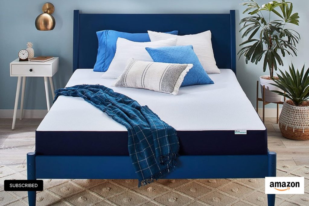 Sleep Innovations Marley 10 Inch Cooling Gel Memory Foam Mattress in Full Size – Bed in a Box