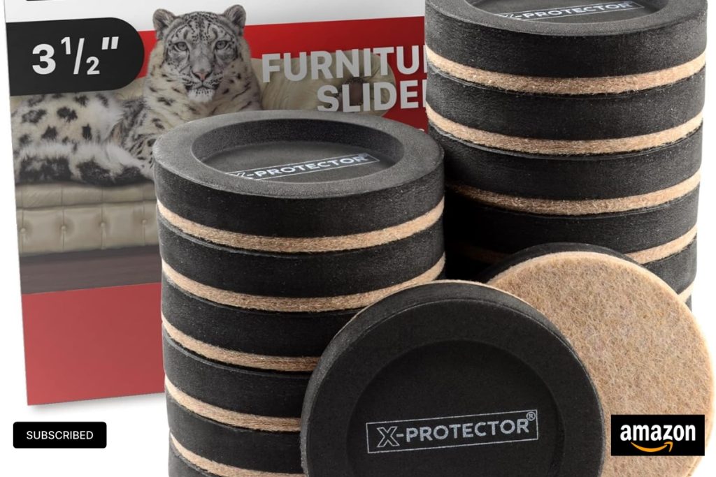 “X-PROTECTOR Felt Furniture Sliders – 16 Piece Set for Hardwood Floors”
