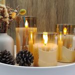 Elegant Gold Flameless LED Candles Set with Remote and Timer for Home, Wedding & Party