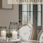 Rustic farmhouse lantern decor set of 2 on a fireplace mantle and kitchen table