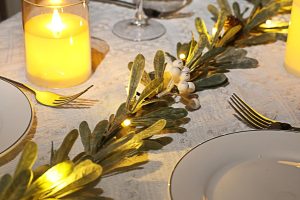 6-foot pre-lit artificial olive garland with LED lights and realistic berries, perfect for indoor and outdoor mantel, table, or event decoration
