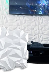 Art3d white marble 3D wall panels, 19.7 by 19.7 inches, pack of 12 decorative PVC tiles for modern accent walls in home or office