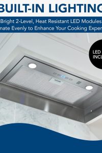 "Broan-NuTone PM400SSV 21-inch stainless steel range hood insert with LED lighting"