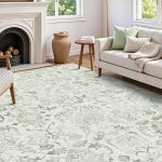 Deerly Sage 8x10 Tribal Vintage Area Rug in Sage Green – Soft, Non-Slip Carpet for Living Room, Bedroom, and Office