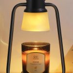 Vintage-style candle warmer lamp with timer and dimmer, flameless electric wax melt warmer for jar candles, ideal for home decor and gifting