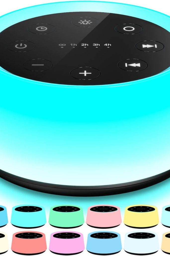 ColorsNoise black white noise machine with night light