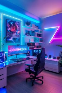 HitLights RGB LED strip lights set with 4 pre-cut dimmable strips, remote control, and UL-listed power adapter – ideal for TV backlighting, bedroom ambiance, cabinet, or shelf lighting.