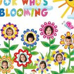 "88PCS spring flower bulletin board decoration set with colorful floral cutouts and title sign"