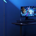 RGBWW Smart Torchiere Floor Lamp with Matte Black Finish and 2800LM Brightness