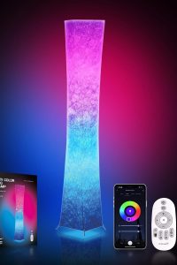 LEONC Smart Floor Lamp with Tuya App, Alexa Control and 16 Million Colors