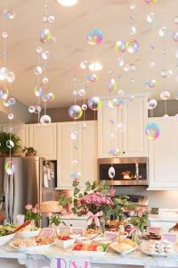 Transparent Bubble Garland Hanging Streamers – Colorful Ocean-Themed Party Decorations for Mermaid Birthday, Baby Shower, or Kid's Room Décor