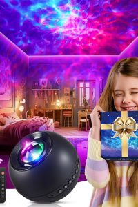OneFire Galaxy Light Projector with 360° Lighting, Bluetooth Speaker, and 15 White Noise Sounds – Starry Night Light for Kids and Teen Bedrooms