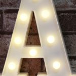 Pooqla LED marquee letter “A” light – battery-operated alphabet sign for party, home, or wedding decoration