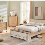 RedLemon 5-Drawer Mid-Century Modern Dresser in Natural Oak with Fluted Wood Finish and Tapered Legs – 48 Inches Tall