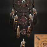 Urdeoms large brown boho dream catcher with turquoise charm