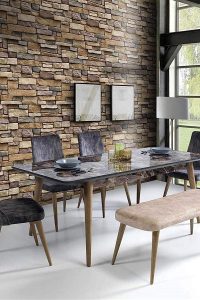Yancorp 18"x120" Brown Beige Peel and Stick Brick Wallpaper – Self-Adhesive Removable Stone Contact Paper for Kitchen, Bedroom, and Accent Wall Decor