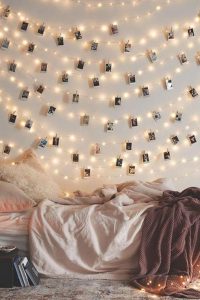 17ft 50 LED fairy string lights with clear photo clips for dorm bedroom or wedding decoration