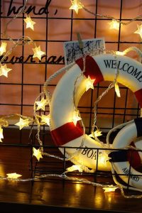 “ANJAYLIA 20 LED star string lights warm white 10 ft battery operated fairy lights”