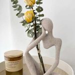 “Sandstone resin Thinker sculpture for home and office decor”