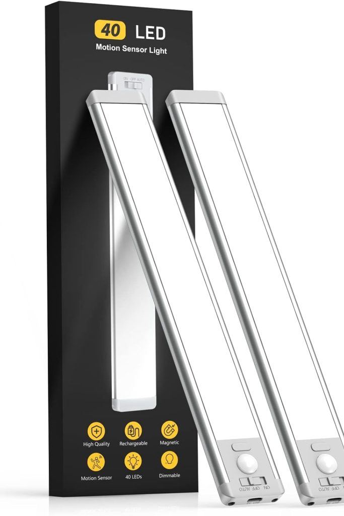 10-Inch Under Cabinet Motion Sensor Light Installed in Kitchen