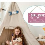 Girl Cave Sign with “Girls Only No Boys Allowed Except Daddy” design