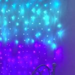Curtain lights for bedroom wall with warm white twinkle effect