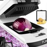 Fullstar 4-in-1 Vegetable Chopper and Spiralizer – White BPA-Free Food Chopper with Catch Tray and Stainless Steel Blades for Slicing, Dicing, and Spiralizing