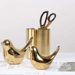 "FANTESTICRYAN small birds statues gold for home decoration"
