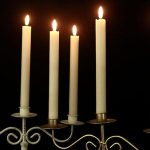 "GenSwin flameless ivory taper candles flickering with remote"