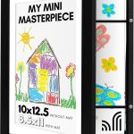 Black Kids Artwork Frame with Magnetic Door – Holds 100 Pieces – Fits 8.5x11 or 10x12.5 Art – My Mini Masterpiece Display