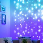 "Curtain fairy lights LED string lights for teen girls bedroom wall"